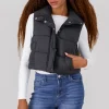 Chaleco crop puffer monocolor