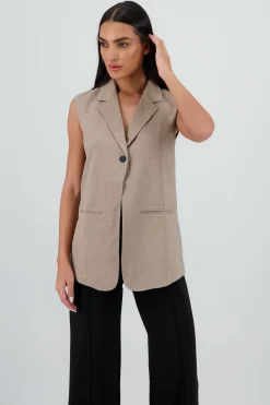 Chaleco de rayas sastre oversized