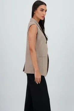 Chaleco de rayas sastre oversized