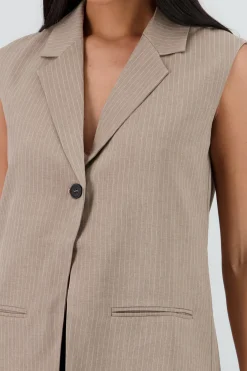 Chaleco de rayas sastre oversized