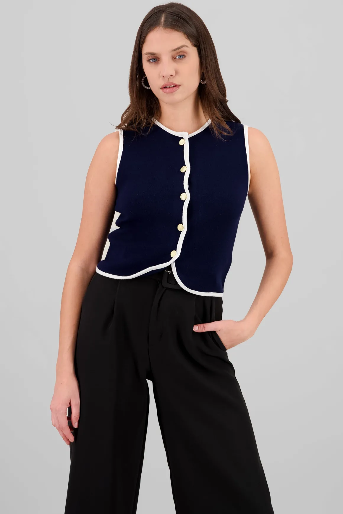 Chaleco det color con botones Hypsters