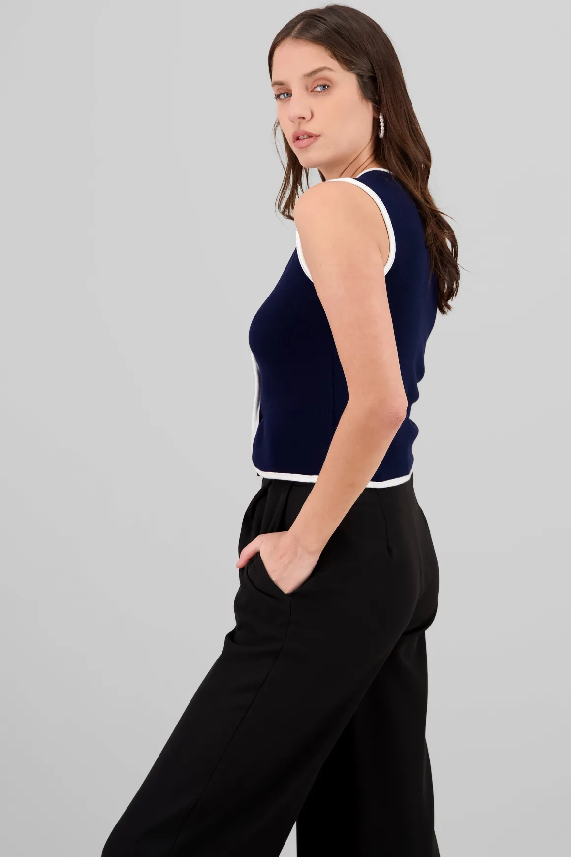 Chaleco det color con botones Hypsters