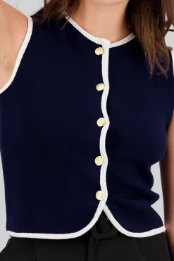 Chaleco det color con botones Hypsters