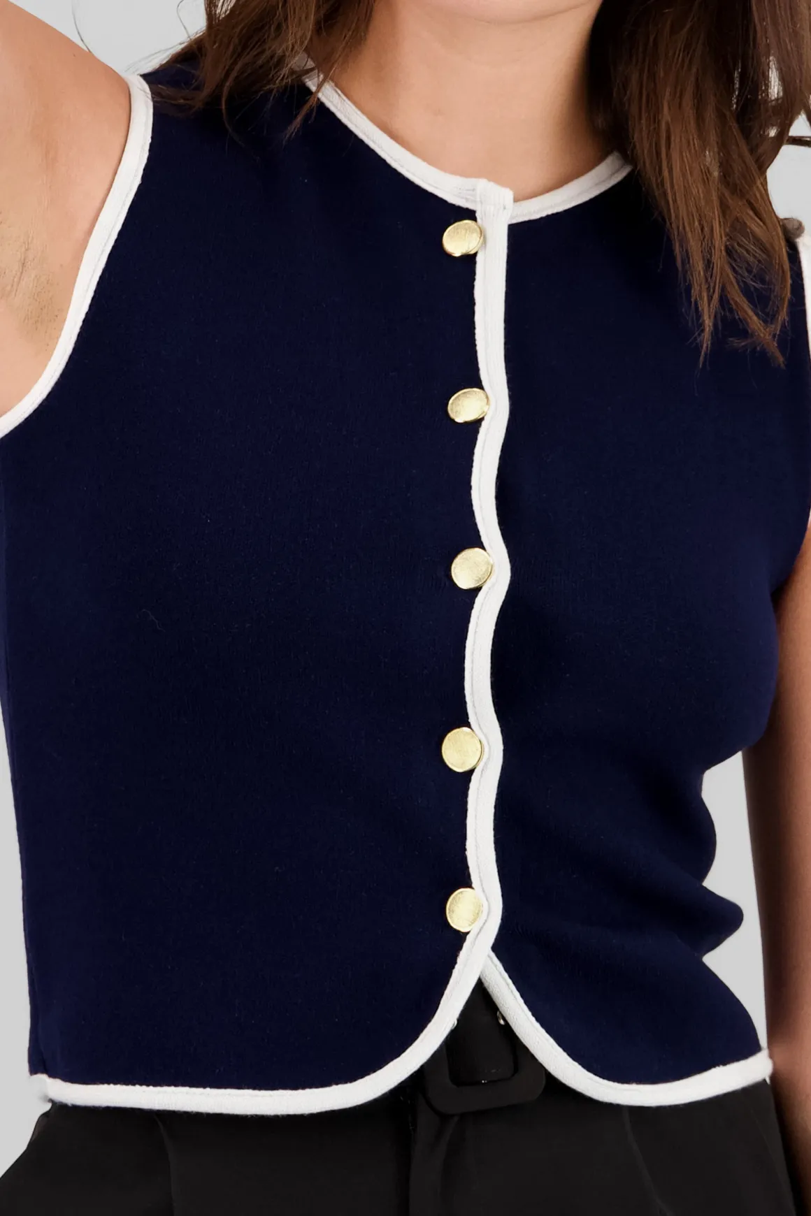 Chaleco det color con botones Hypsters