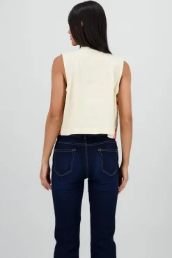 Chaleco detalle bordado flores