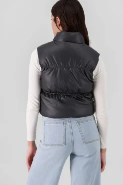 Chaleco efecto piel forrado peluche