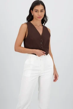 Chaleco escote V Con Botones