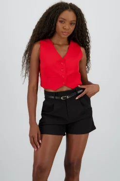 Chaleco escote V Con Botones