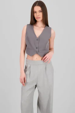 Chaleco escote V Con Botones