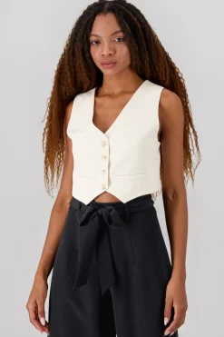 Chaleco escote V Con Botones