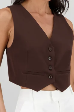 Chaleco escote V Con Botones