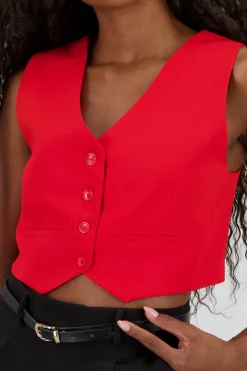 Chaleco escote V Con Botones