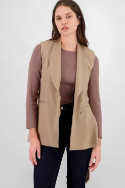 Chaleco largo detalle botones