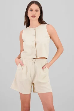 Chaleco liso botones