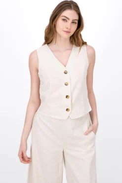 Chaleco Sastre Lino C/Botones Hypsters