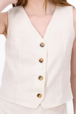 Chaleco Sastre Lino C/Botones Hypsters