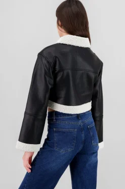 Chamarra aviador con borrego