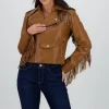Chamarra Biker Fringe Brillos