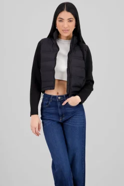 Chamarra capitonada crop