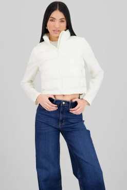 Chamarra capitonada crop