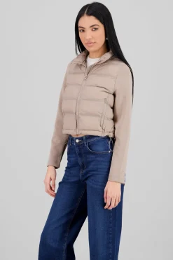 Chamarra capitonada crop