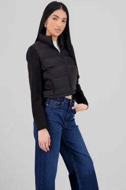 Chamarra capitonada crop