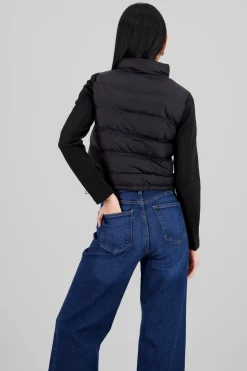 Chamarra capitonada crop