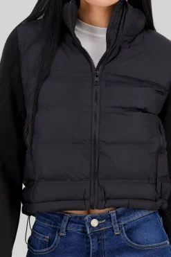 Chamarra capitonada crop