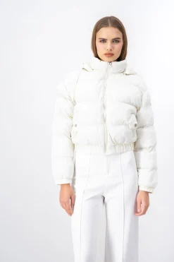 Chamarra Crop Capitonada