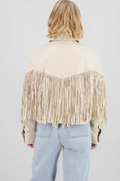Chamarra Fringe Brillos