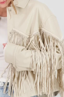 Chamarra Fringe Brillos