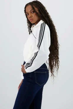 Chamarra nylon lineas costados