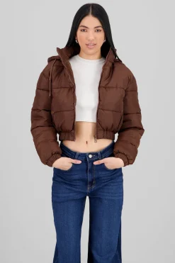 Chamarra puffer gorro