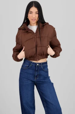 Chamarra puffer gorro