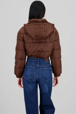 Chamarra puffer gorro