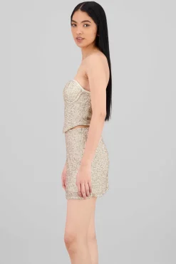 Corset con detalle de lentejuela