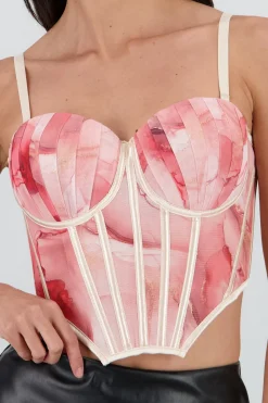 Corset copas estampado marmol