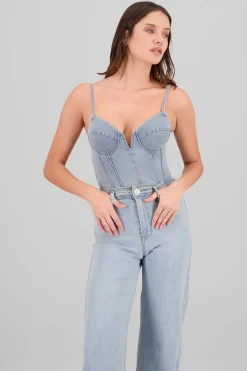 Corset denim y varillas