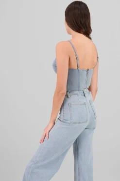 Corset denim y varillas