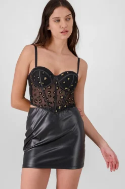 Corset mesh animal print