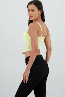 Corset varillas detalle plisado copas