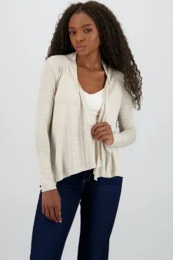 Cárdigan Corto Caída Cascada Manga Larga