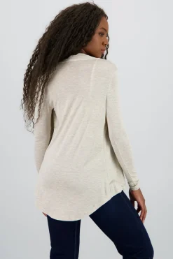 Cárdigan Corto Caída Cascada Manga Larga