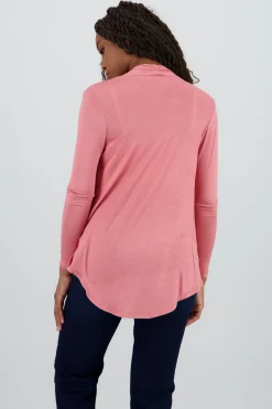 Cárdigan Corto Caída Cascada Manga Larga