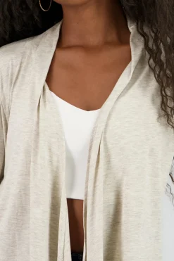 Cárdigan Corto Caída Cascada Manga Larga