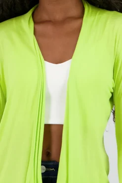 Cárdigan Corto Caída Cascada Manga Larga