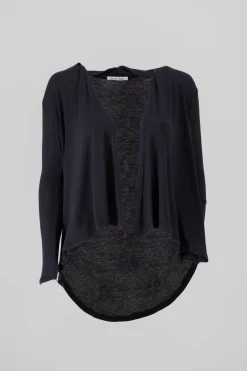 Cárdigan Corto Caída Cascada Manga Larga