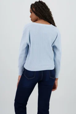 Cárdigan tejido acanalado botones