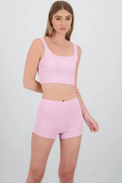Crop top tirantes textura