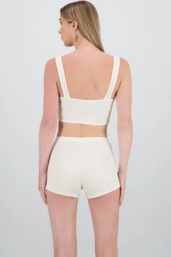 Crop top tirantes textura